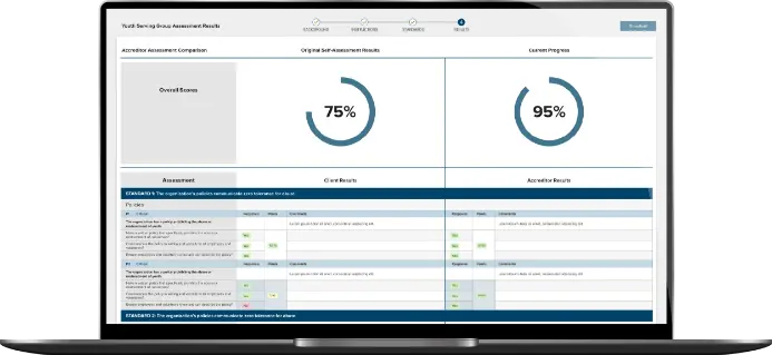 Praesidium app showing on a laptop