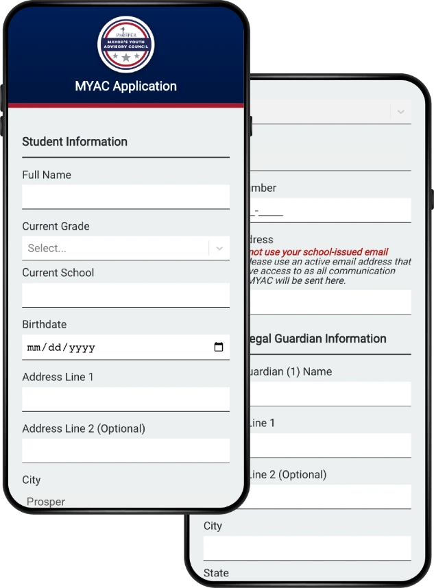 prosper myac website on a smartphone